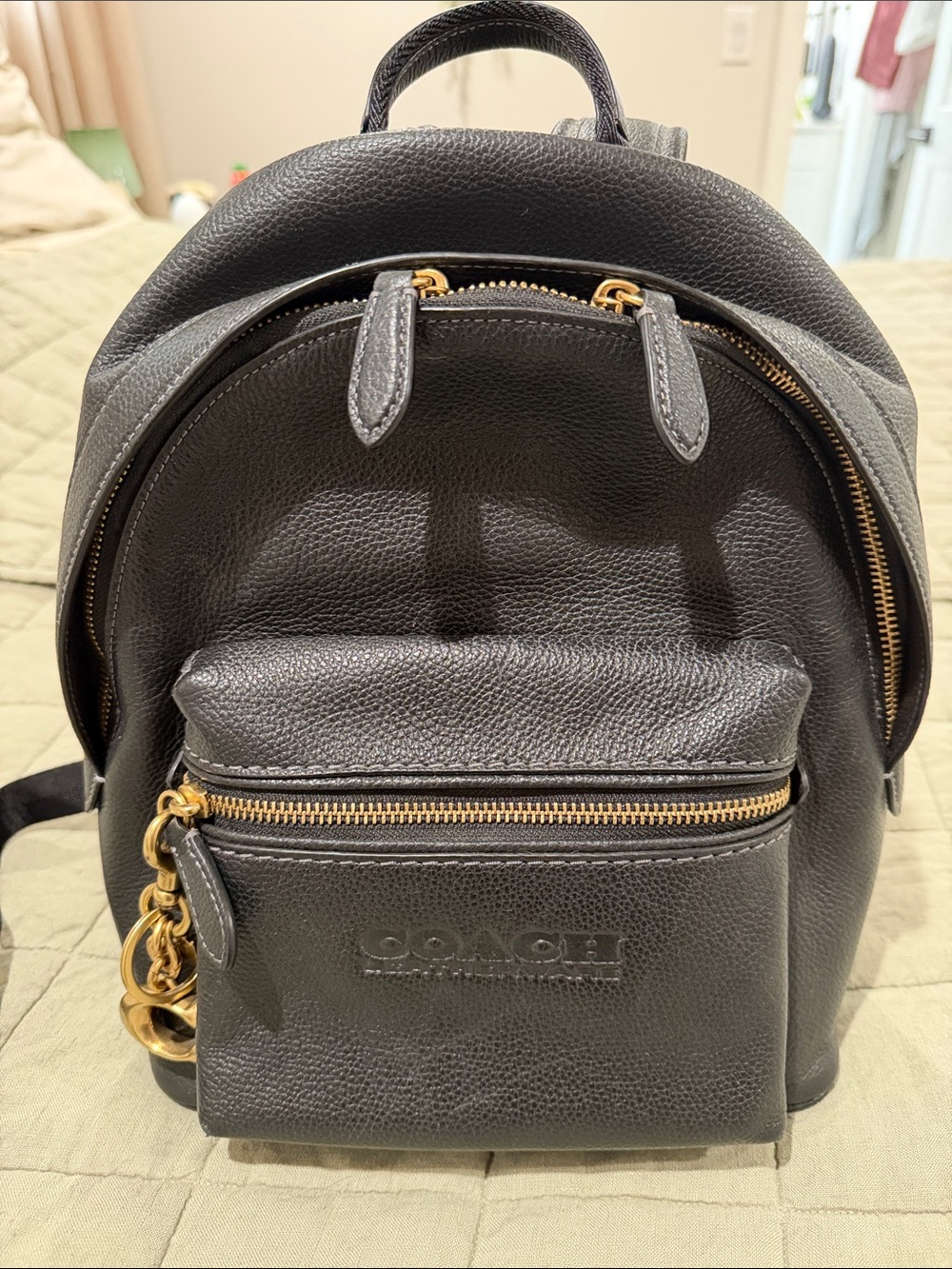 Coach black backpack